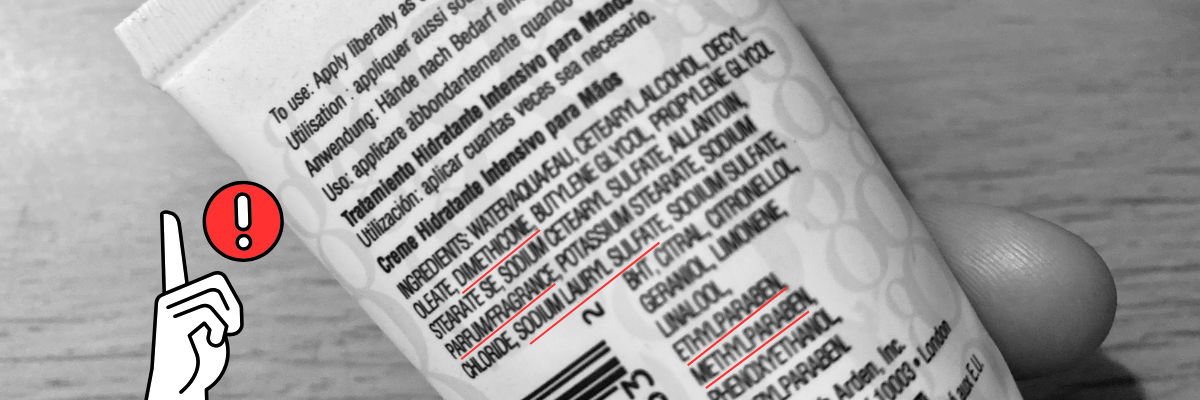 exemple étiquette perturbateurs endocriniens crème pour les mains